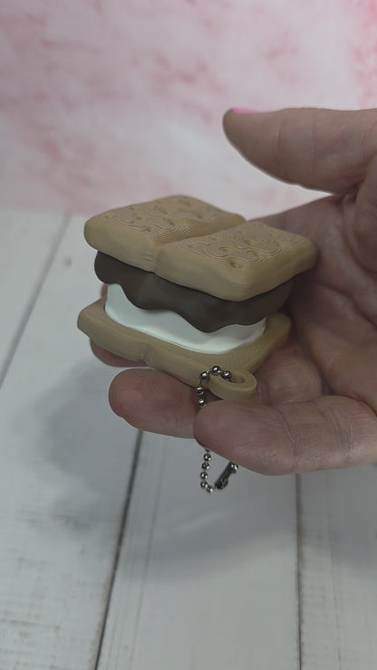 Smores Fidget Clicker Keychain/Bag Charm