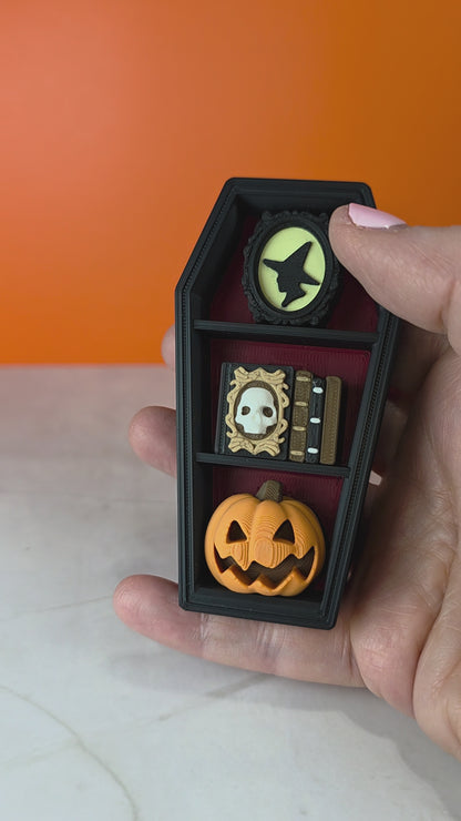 Spooky Coffin Bookshelf Clicker